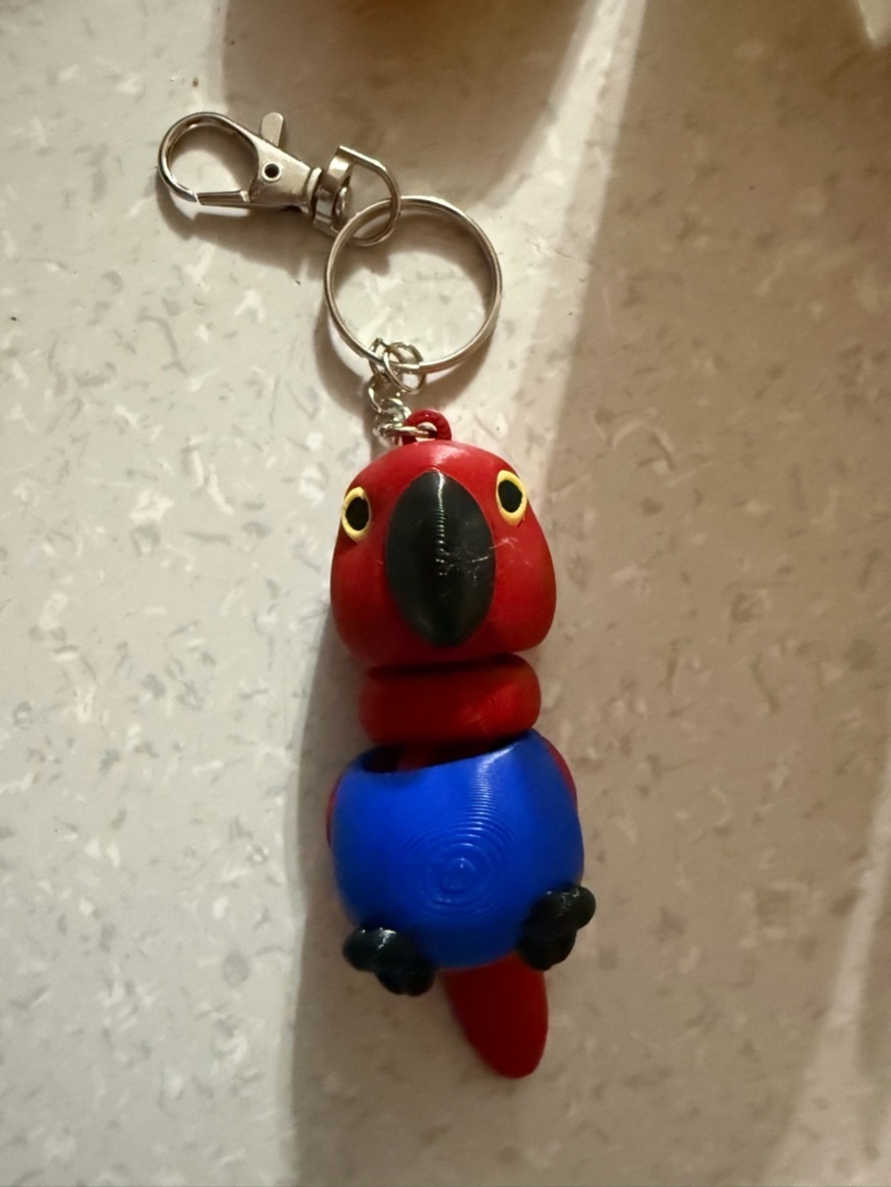 Female Eclectus Keychain